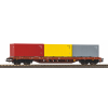 Piko 24539 , Wagon towarowy kontenerowy załadowany 3 kontenerami H0 1:87